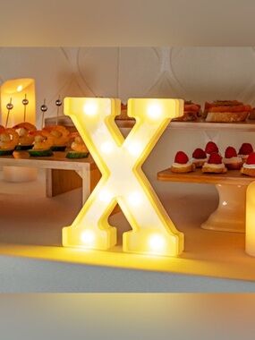 LED Letter Lamp X llumify White LED Marquee Letter X Sign - 9" - New